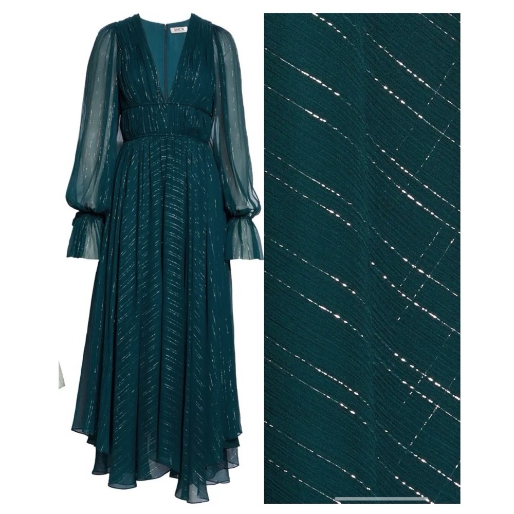 AMUR Metallic Stripe Long Sleeve Dress sz 4 NWT - Picture 12 of 17